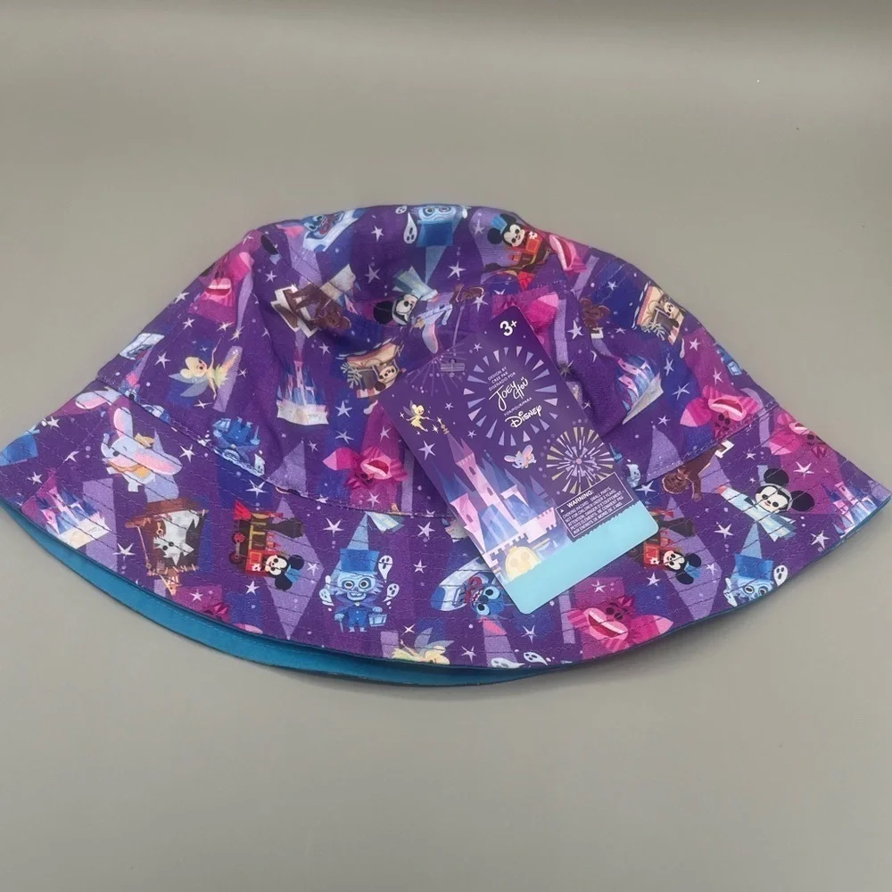 Disney Parks Joey Chou Adult Reversible 2 in 1 Bucket Hat Mickey, Dumbo & Others